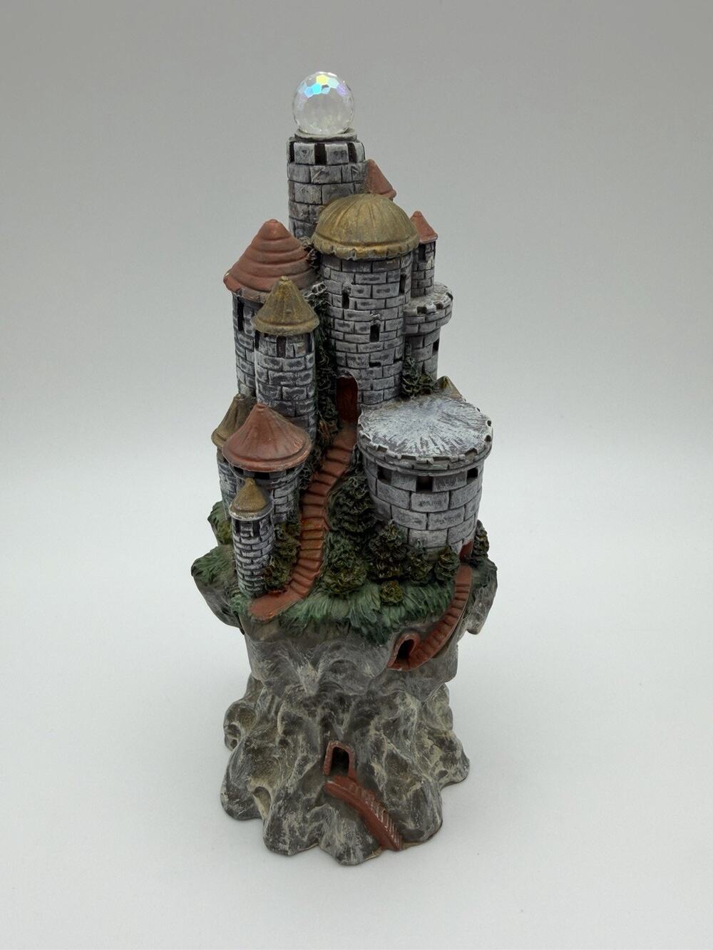 Spoontiques Vintage Fantasy Castle Crystal Ball Tower Resin Mystical Figurine